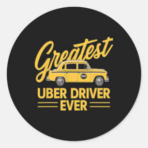 Beste Uber-chauffeur ooit Uber-chauffeur grappig 4 Ronde Sticker