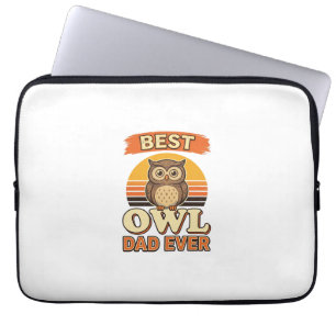 Beste Uil Papa Ooit Vintage Gravure Shirt Ontwerp_ Laptop Sleeve