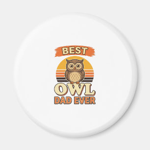 Beste Uil Papa Ooit Vintage Gravure Shirt Ontwerp_ Magneet