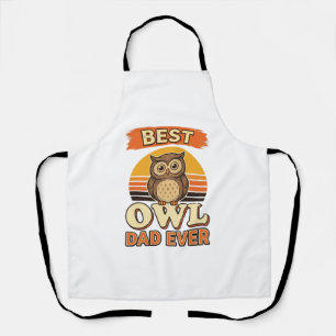 Beste Uil Papa Ooit Vintage Gravure Shirt Ontwerp_ Schort