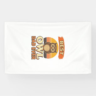 Beste Uil Papa Ooit Vintage Gravure Shirt Ontwerp_ Spandoek