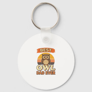 Beste Uil Vader Ooit Vintage Gravure Shirt Ontwerp Sleutelhanger