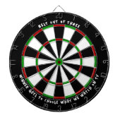 "BESTE UIT DRIE" Custom Darts Game Winner Prize Dartbord (Voorkant)
