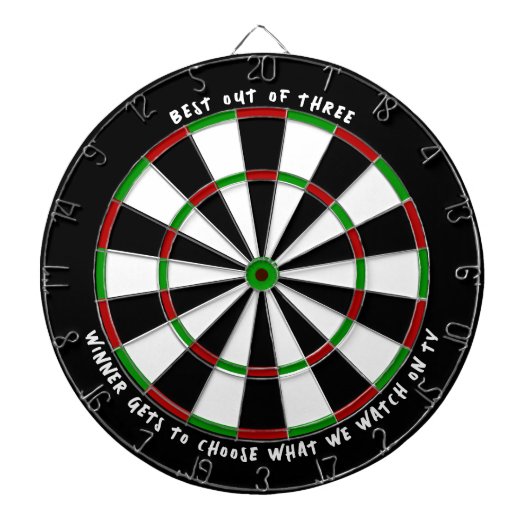 "BESTE UIT DRIE" Custom Darts Game Winner Prize Dartbord (Voorkant)