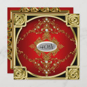 Beste uitnodiging van de partij van de Gouden Dag  (Voorkant / Achterkant)