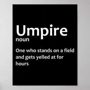 Beste Umpire-ontwerp voor mannen Vrouwen Softll Ve Poster