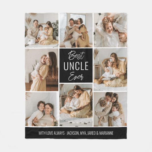 Beste UNCLE ooit, aangepaste ruggengraat Fleece Deken (Voorkant)