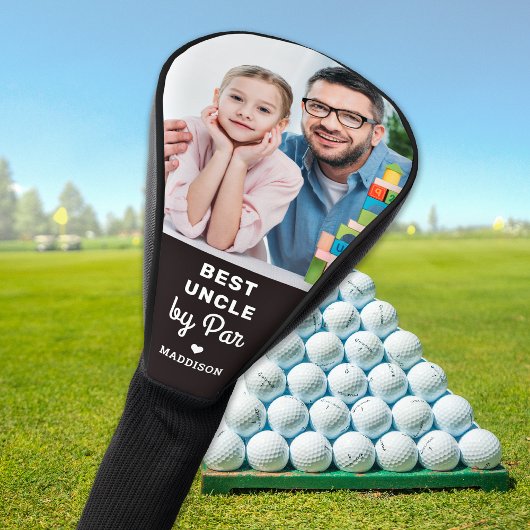 Beste UNCLE op Par Custom Photo Vaderdag Golfheadcover