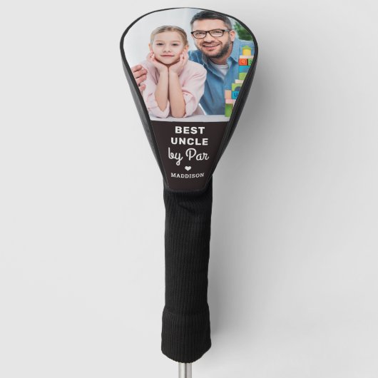 Beste UNCLE op Par Custom Photo Vaderdag Golfheadcover (Voorkant)
