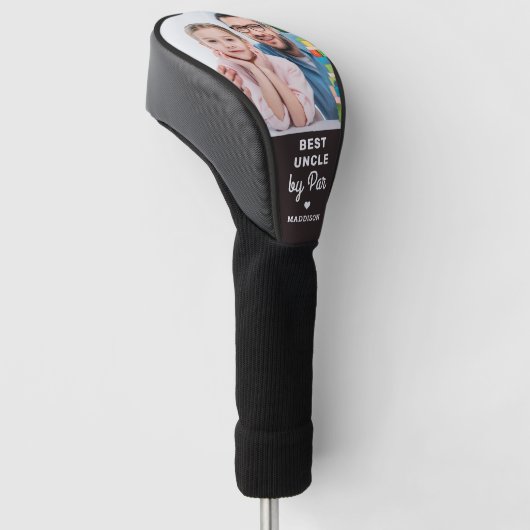 Beste UNCLE op Par Custom Photo Vaderdag Golfheadcover (Schuin)