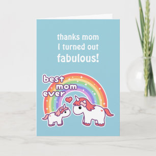 Beste Unicorn Mom Kaart
