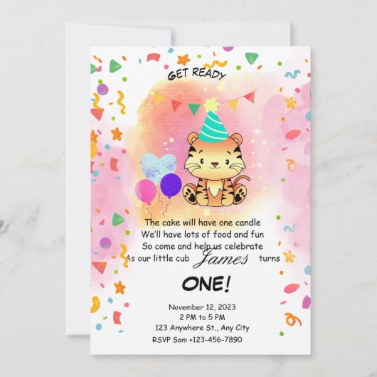 Beste unieke wilde uitnodiging (Voorkant)