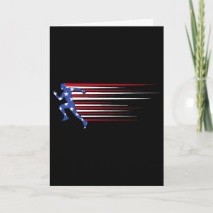 Beste Usa Amerikaanse Vlag Atletiek Geschenk Team Kaart