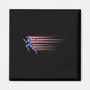 Beste Usa Amerikaanse Vlag Atletiek Geschenk Team Magneet