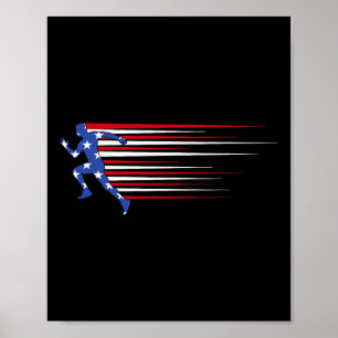 Beste Usa Amerikaanse Vlag Atletiek Geschenk Team  Poster