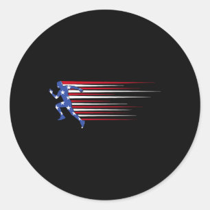 Beste Usa Amerikaanse Vlag Atletiek Geschenk Team Ronde Sticker
