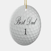 Beste vader 1 Golf Ball Keramisch Ornament (Rechts)