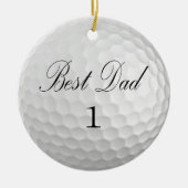 Beste vader 1 Golf Ball Keramisch Ornament (Voorkant)