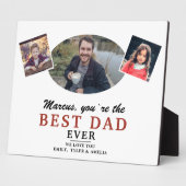 Beste vader 2 Kinder fotocollage priester Plaque Fotoplaat (Zijkant)