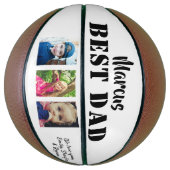 Beste Vader 3 Foto Collage Vaderdag Basketbal (Verticaal)
