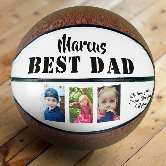 Beste Vader 3 Foto Collage Vaderdag Basketbal