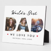 Beste vader 3 van de wereld Foto Collage Fotoplaat (Zijkant)