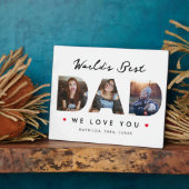 Beste vader 3 van de wereld Foto Collage Fotoplaat (Zijkant)