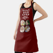 Beste vader 4 foto collage familie vader schort (Insitu)