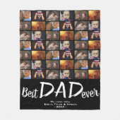 Beste vader 6 Foto Collage Family Photo Patroon Fleece Deken (Voorkant)