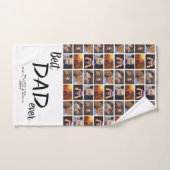Beste vader 6 Foto Collage Family Photo Patroon Handdoek (Handdoek)