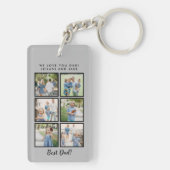 Beste vader! 6 Foto's Aangepast bericht Licht grij Sleutelhanger (achterkant)