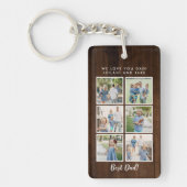 Beste vader! 6 Foto's Aangepast bericht Robuust ho Sleutelhanger (Voorkant)