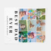 Beste vader 9 Foto Collage Fleece Deken (Voorkant (Horizontaal))