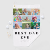Beste vader 9 Foto Collage Golf Towel Golfhanddoek (Insitu)