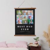 Beste vader 9 Foto Collage Hangend Wandkleed (Slaapkamer)