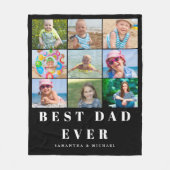 Beste vader 9 Fotonaam Fleece Blanket Deken (Voorkant)