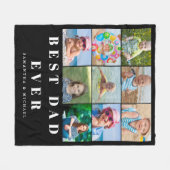 Beste vader 9 Fotonaam Fleece Blanket Deken (Voorkant (Horizontaal))