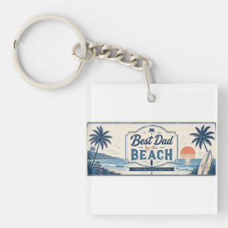 Beste vader aan het strand Vaderdag Sleutelhanger