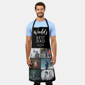 Beste vader Aangepast 6 Foto Collage ter wereld Schort (Gedragen)