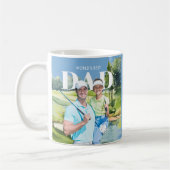*Beste Vader Aangepaste 2 Foto Collage Golfbaan Koffiemok (Links)