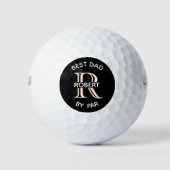 Beste vader Aangepaste Drieletterige Voornaam Mono Golfballen (Voorkant)