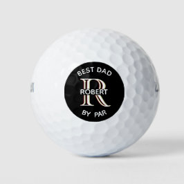 Beste vader Aangepaste Drieletterige Voornaam Mono Golfballen
