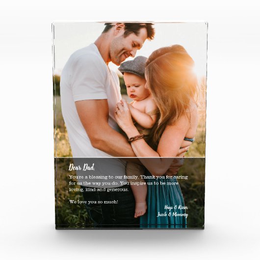 Beste vader aangepaste foto bericht aandenken (Voorkant)