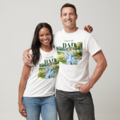 Beste Vader Aangepaste Foto Monogram Golfbaan T-shirt (Unisex)