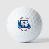 Beste Vader Aangepaste Golfkar Monogram Naam   Golfballen (Voorkant)