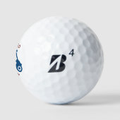 Beste Vader Aangepaste Golfkar Monogram Naam   Golfballen (Logo)
