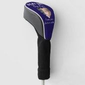 Beste Vader Aangepaste Kinderen Foto Blauw Persoon Golfheadcover (Schuin)