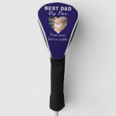 Beste Vader Aangepaste Kinderen Foto Blauw Persoon Golfheadcover (Voorkant)