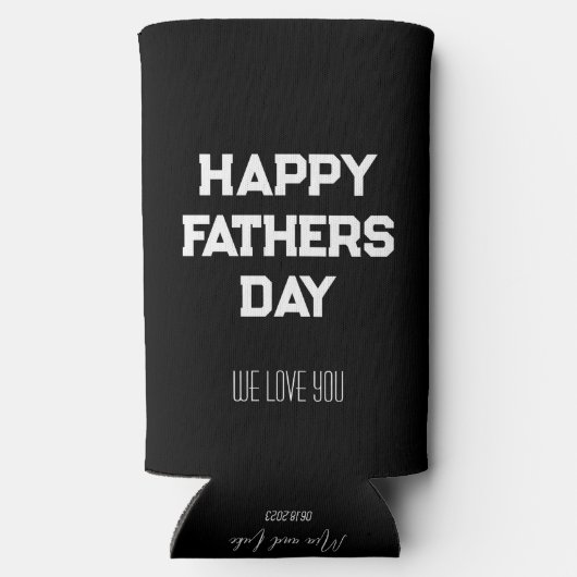 Beste vader aangepaste minimalistische vader dag c seltzer blikjeskoeler (Achterkant)