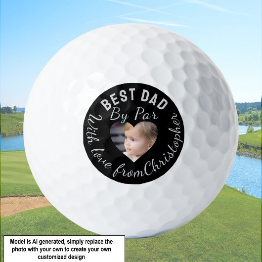 Beste Vader Aangepaste Naam Kinderen Foto Persoonl Golfballen